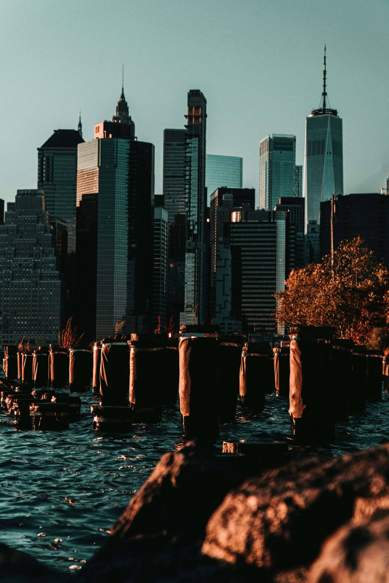 Downtown with water and skyscrapers - An Area Guide to New York