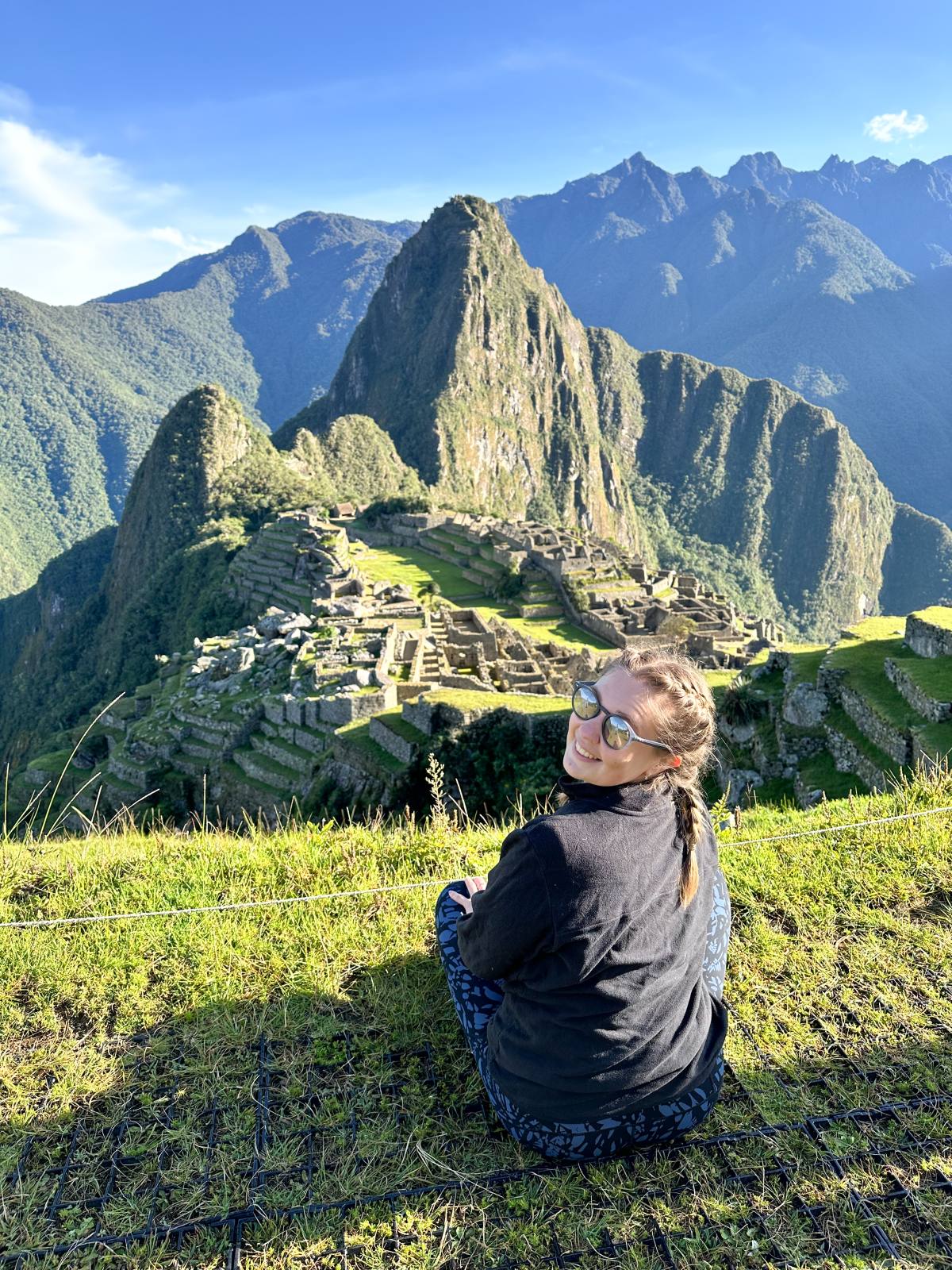 Charlie sat ion the mountains of Namibia, ready to embark on her epic trip as she takes a career break in her 30's