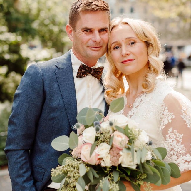The happy couple - a New York wedding