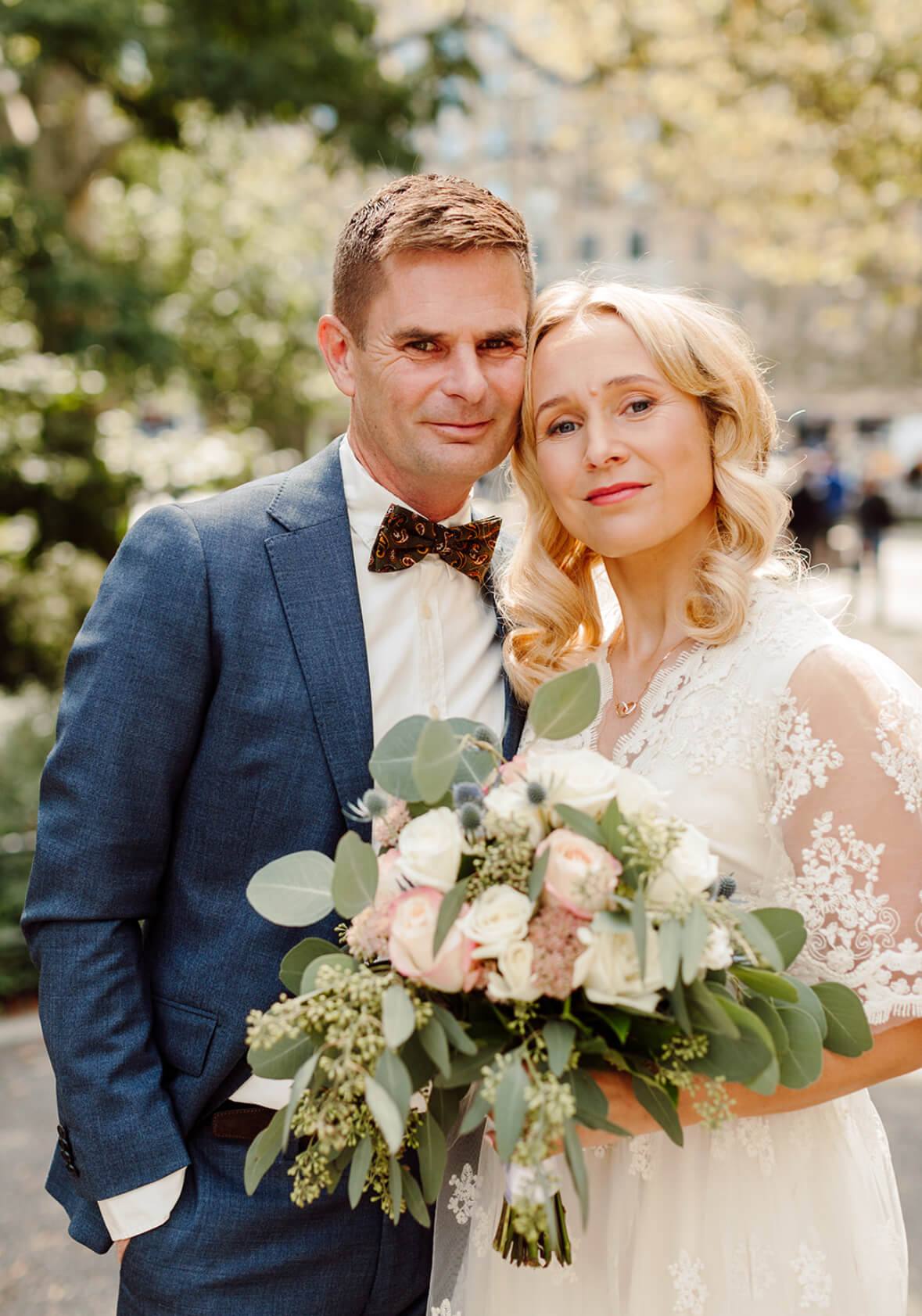 The happy couple - a New York wedding