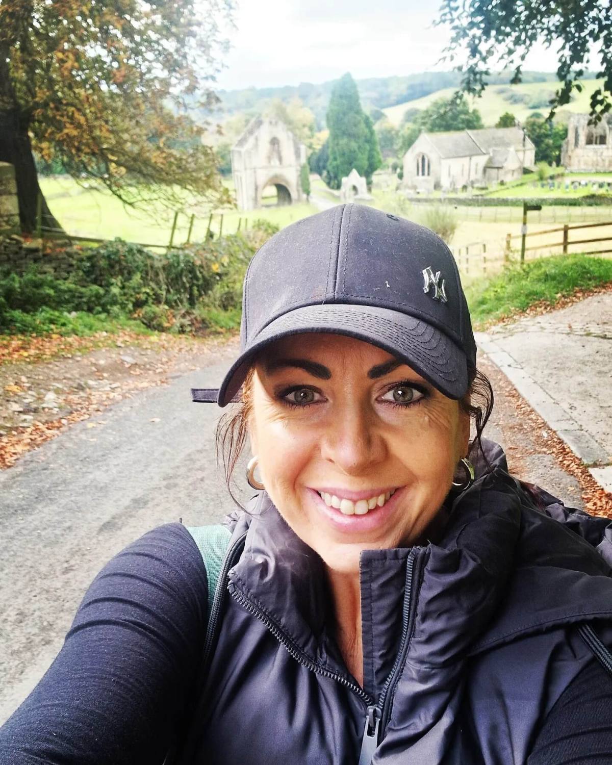 Claire on a walk in Richmond, North Yorkshire